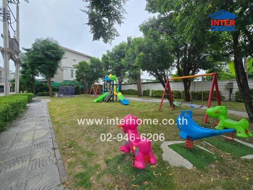 Colorful playground with various equipment