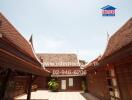 Traditional wooden house courtyard