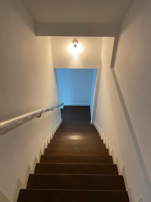 Well-lit staircase with modern design