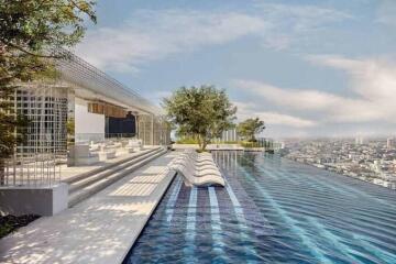 rooftop pool with city view