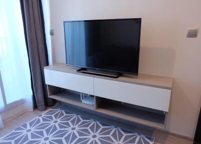 Living room with TV and modern TV cabinet