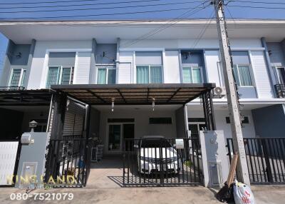 Front view of a modern townhouse