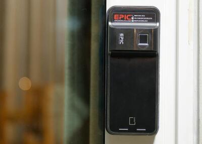 Smart lock on a door