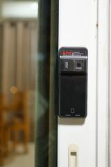 Smart lock on a door