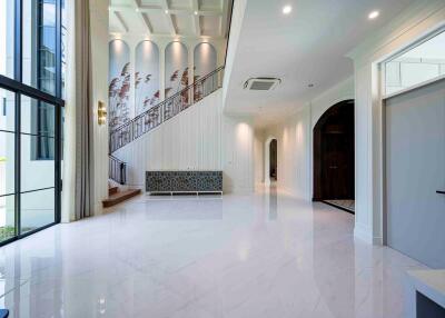 Spacious main living area with high ceilings and modern design