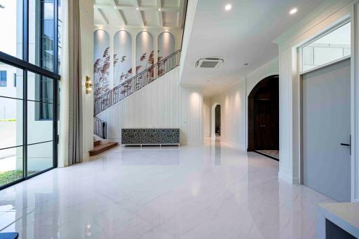 Spacious main living area with high ceilings and modern design