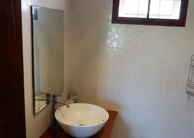 Small bathroom with sink and window