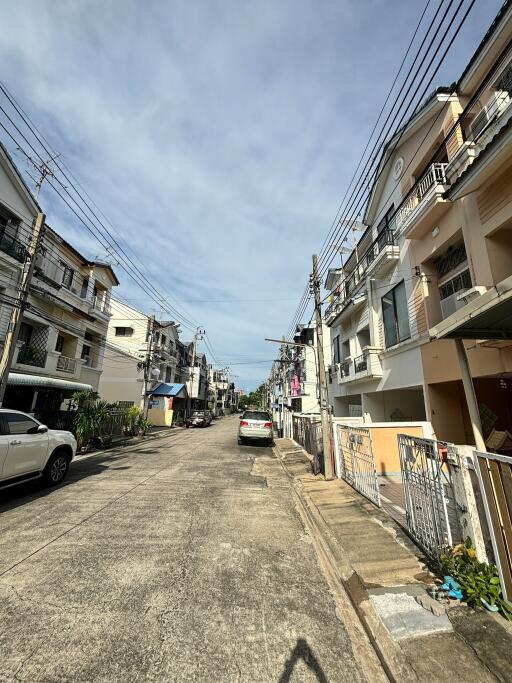 View of a residential street with multiple houses