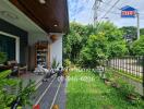 Outdoor patio with garden