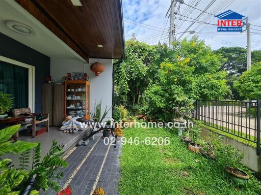 Outdoor patio with garden