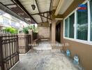 Front entrance and porch area of a house