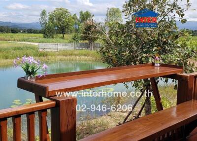 Scenic balcony with countryside view