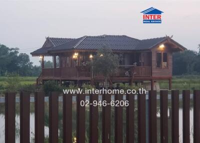 Wooden house with surrounding nature