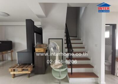 Main living space with staircase