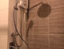 Modern shower with water heater