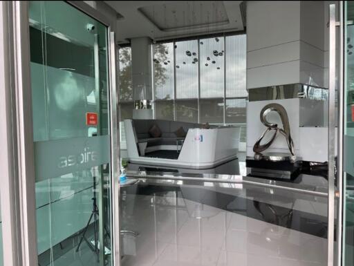 Modern building foyer with contemporary decor