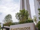 High-rise residential building with Knightsbridge signage