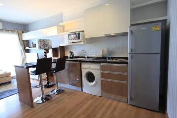 Modern kitchen with counter seating