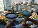 view from balcony with cityscape