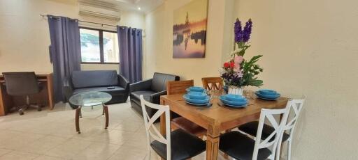 Living room with dining area