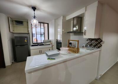 Modern kitchen with appliances and counter