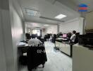 Office space with employees working