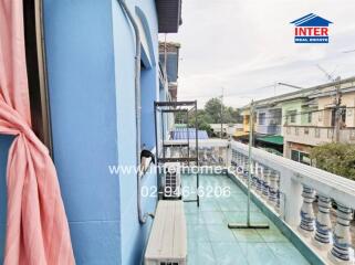 Balcony with a view of neighboring buildings