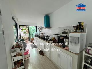 Modern kitchen with appliances and storage space