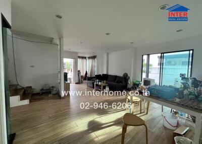 Spacious living room with natural light