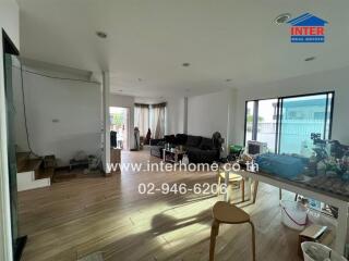 Spacious living room with natural light