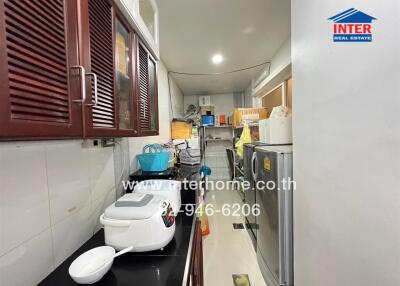 Modern kitchen with appliances and storage