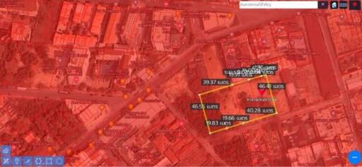 Aerial view of property boundaries