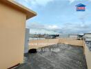 Rooftop patio with urban view