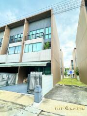 Exterior view of a modern townhouse