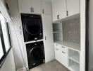 Modern laundry room with washer and dryer