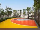 Outdoor basketball court