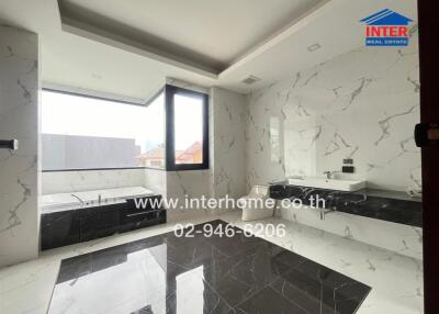 Modern bathroom with marble finish