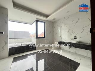 Modern bathroom with marble finish