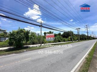 Road with advertisement billboard