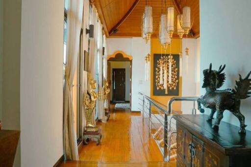 Elegant hallway with decorative elements