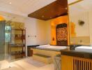 Luxurious bathroom with modern amenities