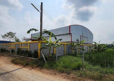 Exterior view of a factory building