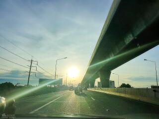 View of a Highway at Sunset