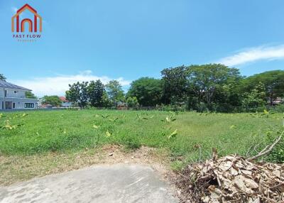 Spacious empty land with surrounding greenery