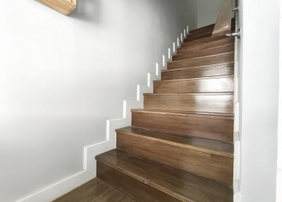 Modern wooden staircase