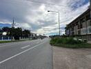 Street view of properties and road