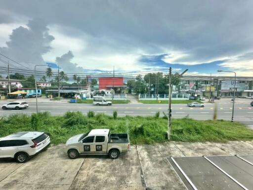 View from the property overlooking a busy street