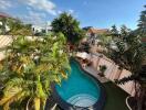 Outdoor area with swimming pool and plants