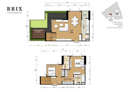 Floor plan of Brix Condominium