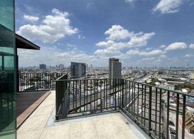 Balcony with city view